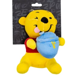 Dog Toy Squeaker Plush - Winnie the Pooh Winking Hunny Pot Sitting Pose