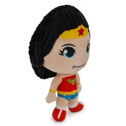 Dog Toy Squeaker Plush - Wonder Woman Full Body Standing Pose with Corduroy Hair