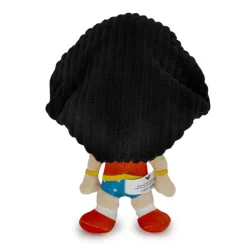 Dog Toy Squeaker Plush - Wonder Woman Full Body Standing Pose with Corduroy Hair