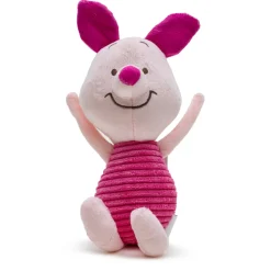 Dog Toy Squeaker Plush - Winnie the Pooh Piglet Arms Up Sitting Pose