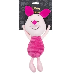 Dog Toy Squeaker Plush - Winnie the Pooh Piglet Arms Up Sitting Pose