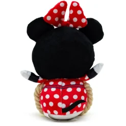 Dog Toy Squeaker Plush with Rope - Disney Minnie Mouse Chibi Sitting Pose