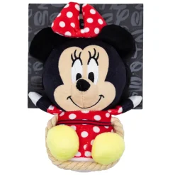 Dog Toy Squeaker Plush with Rope - Disney Minnie Mouse Chibi Sitting Pose