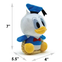 Dog Toy Squeaker Plush with Rope - Disney Donald Duck Chibi Sitting Pose