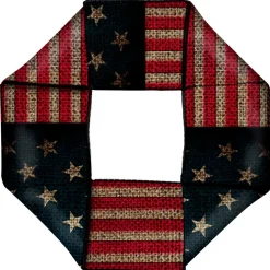 Dog Toy Squeaky Octagon Flyer - Vintage US Flag Stretch