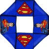 Dog Toy Squeaky Octagon Flyer - Superman Pose Shield Icon Blue
