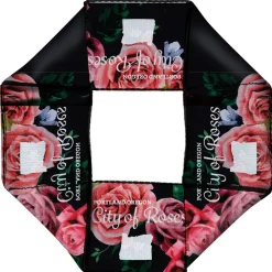 Dog Toy Squeaky Octagon Flyer - Oregon Silhouette/PORTLAND OREGON-CITY OF ROSES Roses/White