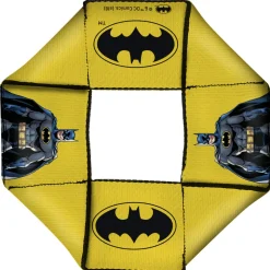 Dog Toy Squeaky Octagon Flyer - Batman JL Rebirth Pose Bat Icon Yellow
