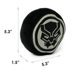 Dog Toy Squeaky Plush - Black Panther Icon Black Silver