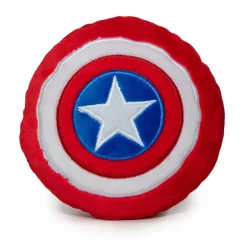 Dog Toy Squeaky Plush - Captain America Shield Red White Blue White