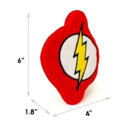 Dog Toy Squeaky Plush - Flash Icon Red White Yellow