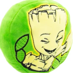 Dog Toy Squeaky Plush - Groot Happy Pose Leaves Greens Browns