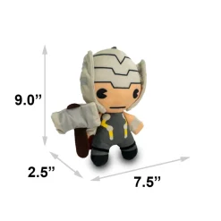 Dog Toy Squeaky Plush - Kawaii Thor with Hammer Standing Pose