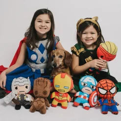 Dog Toy Squeaky Plush - Kawaii Captain America Standing Pose