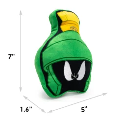 Dog Toy Squeaky Plush - Looney Tunes Marvin the Martian Face