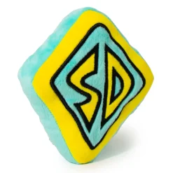Dog Toy Squeaky Plush - Scooby Doo SD Dog Collar Logo Blue Yellow