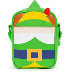 Elf Bag, Cross Body, Buddy The Elf Character Bound, Green, Vegan Leather