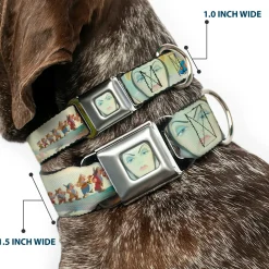 Evil Queen Face CLOSE-UP Full Color Seatbelt Buckle Collar - Snow White/Dwarves/Old Witch/Evil Queen Scenes