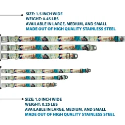 Evil Queen Face CLOSE-UP Full Color Seatbelt Buckle Collar - Snow White/Dwarves/Old Witch/Evil Queen Scenes