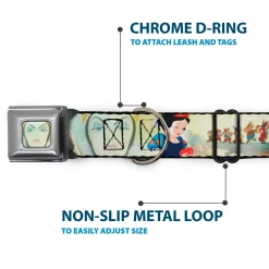 Evil Queen Face CLOSE-UP Full Color Seatbelt Buckle Collar - Snow White/Dwarves/Old Witch/Evil Queen Scenes