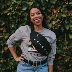 Fanny Pack - FRIENDS Logo Black White Multi Color