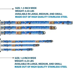 Flying House w/Balloons Full Color Seatbelt Buckle Collar - ADVENTURE IS OUT THERE/Carl on Porch/Flying House/Balloons Blues/White/Multi Color