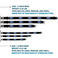 Ford Emblem Seatbelt Buckle Collar - Ford Oval REPEAT w/Text