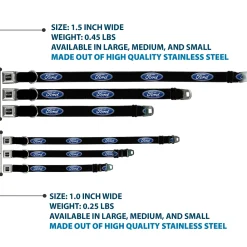 Ford Emblem Seatbelt Buckle Collar - Ford Oval Logo REPEAT