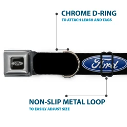 Ford Emblem Seatbelt Buckle Collar - Ford Oval Logo REPEAT