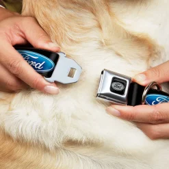 Ford Emblem Seatbelt Buckle Collar - Ford Oval Logo REPEAT