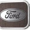 Ford Oval Framed Marquetry Black Walnut/Metal - Matte Rock Star Buckle