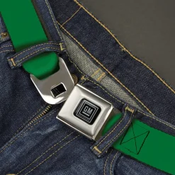 GM Seatbelt Belt - Green Webbing