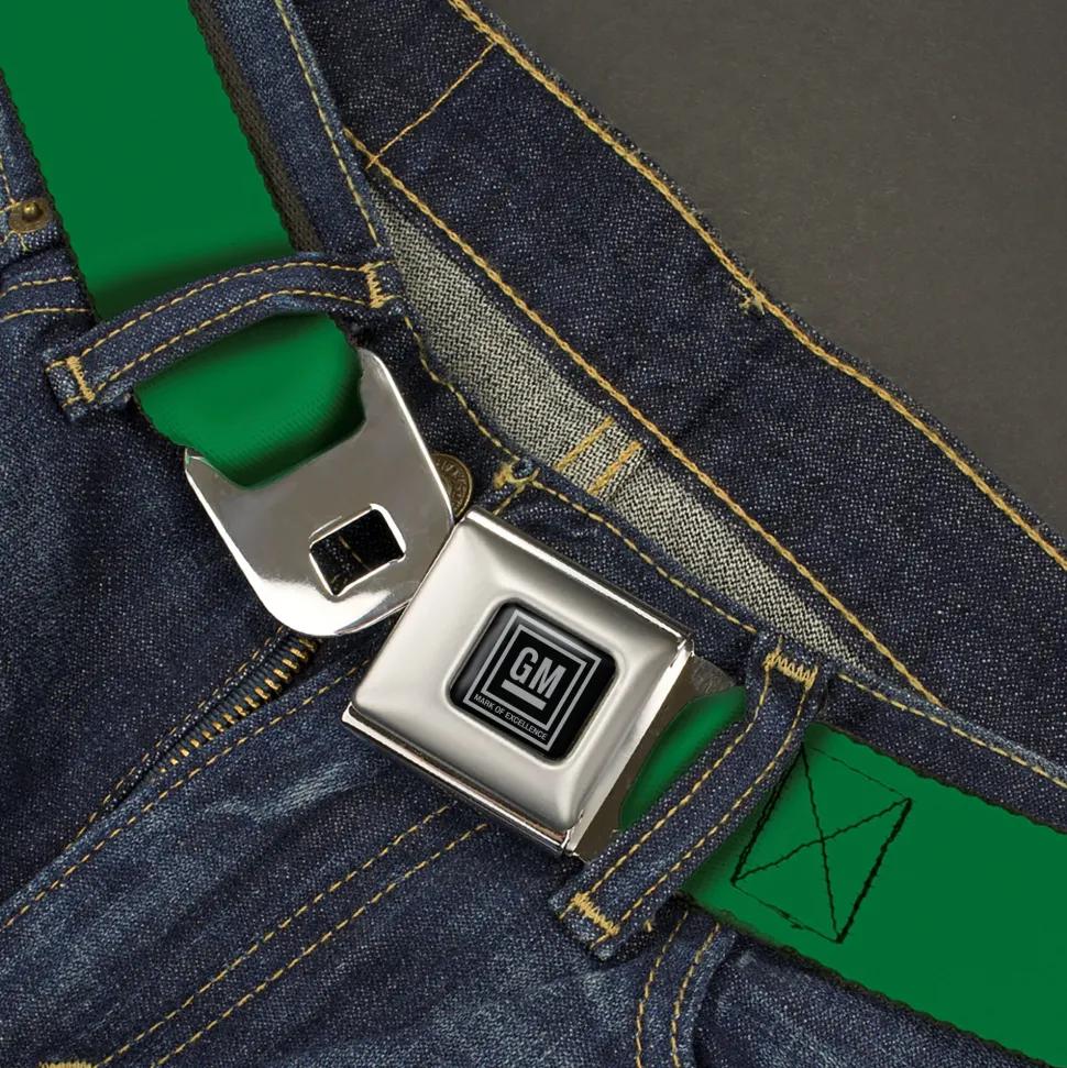 GM Seatbelt Belt - Green Webbing