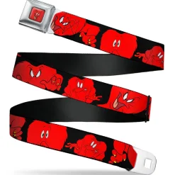 Gossamer Expression CLOSE-UP Full Color Red Seatbelt Belt - Gossamer 6-Poses Black/Red Webbing