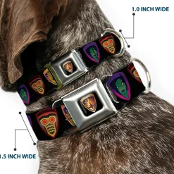 GUARDIANS OF THE GALAXY - EVERGREEN GUARDIANS Badge Full Color Black Gold Purple Seatbelt Buckle Collar - Guardians of the Galaxy Badge/5-Character Icons Black/Multi Color