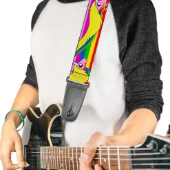 Guitar Strap - Adventure Time Lady Raincorn Poses Stripe Rainbow