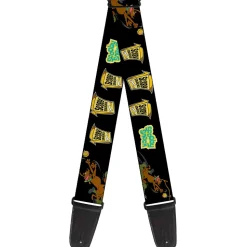 Guitar Strap - Chasing Scooby Snacks Black