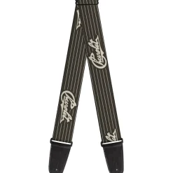 Guitar Strap - CHEVROLET Heritage Script Stripe Charcoal Tan