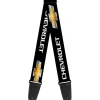 Guitar Strap - Chevy Bowtie Black Gold Logo REPEAT