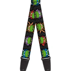 Guitar Strap - Classic TMNT Expessions Battle Gear Gray Multi Color