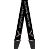 Guitar Strap - CORVETTE C7 Logo Black Silver Red