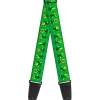 Guitar Strap - Elf Buddy the Elf Silhouette Poses Greens White Yellow