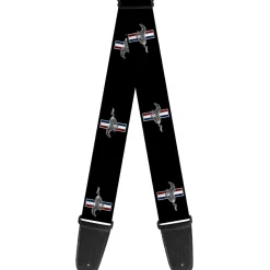 Guitar Strap - Ford Mustang w Bars Logo REPEAT