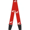 Guitar Strap - HONDA Motorcycle Logo Red White