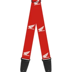 Guitar Strap - HONDA Motorcycle Logo Red White