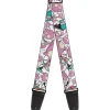 Guitar Strap - Invader Zim GIR and Piggy Doddles White/Black