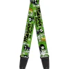 Guitar Strap - MARVIN THE MARTIAN w Poses White Green
