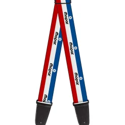 Guitar Strap - MOPAR Logo Stripe Blue White Red
