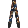 Guitar Strap - Peanuts Gang Astronauts Space Walk Group Pose Blues