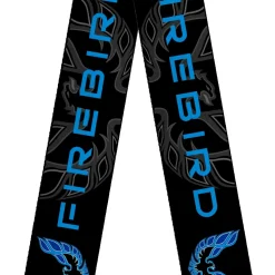 Guitar Strap - Pontiac FIREBIRD Logo Black Grays Blues